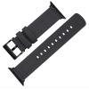 imageBARTON WATCH BANDS  Canvas Watch Bands Compatible with Apple Watch Models  1 2 3 4 5 6 7 8 9 10 SE Ultra ampamp Ultra 2Smoke Grey Black PVD Hardware