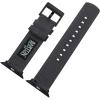 imageBARTON WATCH BANDS  Canvas Watch Bands Compatible with Apple Watch Models  1 2 3 4 5 6 7 8 9 10 SE Ultra ampamp Ultra 2Smoke Grey Black PVD Hardware