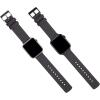 imageBARTON WATCH BANDS  Canvas Watch Bands Compatible with Apple Watch Models  1 2 3 4 5 6 7 8 9 10 SE Ultra ampamp Ultra 2Smoke Grey Black PVD Hardware