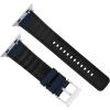 imageBARTON WATCH BANDS  Cordura Fabric ampamp Silicone Hybrid Watch Bands Compatible with Apple Watch Models  1 2 3 4 5 6 7 8 9 10 SE Ultra ampamp Ultra 2Navy Blue