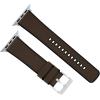 imageBARTON WATCH BANDS  Cordura Fabric ampamp Silicone Hybrid Watch Bands Compatible with Apple Watch Models  1 2 3 4 5 6 7 8 9 10 SE Ultra ampamp Ultra 2Chocolate Brown