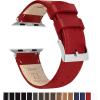 imageBARTON WATCH BANDS  Crimson Red Top Grain Leather Watch Bands Compatible with Apple Watch Models  1 2 3 4 5 6 7 8 9 10 SE Ultra ampamp Ultra 2  42mm44mm45mm49mm