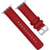 imageBARTON WATCH BANDS  Crimson Red Top Grain Leather Watch Bands Compatible with Apple Watch Models  1 2 3 4 5 6 7 8 9 10 SE Ultra ampamp Ultra 2  42mm44mm45mm49mm