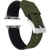 imageBARTON WATCH BANDS  Elite Silicone Watch Bands Compatible with Apple Watch Models  1 2 3 4 5 6 7 8 9 10 SE Ultra ampamp Ultra 2Army Green Top  Black Bottom