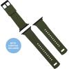 imageBARTON WATCH BANDS  Elite Silicone Watch Bands Compatible with Apple Watch Models  1 2 3 4 5 6 7 8 9 10 SE Ultra ampamp Ultra 2Army Green Top  Black Bottom Black PVD Hardware