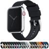 imageBARTON WATCH BANDS  Elite Silicone Watch Bands Compatible with Apple Watch Models  1 2 3 4 5 6 7 8 9 10 SE Ultra ampamp Ultra 2Black
