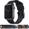 imageBARTON WATCH BANDS  Elite Silicone Watch Bands Compatible with Apple Watch Models  1 2 3 4 5 6 7 8 9 10 SE Ultra ampamp Ultra 2Black Black PVD Hardware