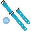 imageBARTON WATCH BANDS  Elite Silicone Watch Bands Compatible with Apple Watch Models  1 2 3 4 5 6 7 8 9 10 SE Ultra ampamp Ultra 2Black Top  Aqua Blue Bottom Black PVD Hardware
