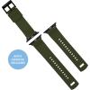 imageBARTON WATCH BANDS  Elite Silicone Watch Bands Compatible with Apple Watch Models  1 2 3 4 5 6 7 8 9 10 SE Ultra ampamp Ultra 2Black Top  Army Green Bottom Black PVD Hardware