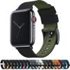imageBARTON WATCH BANDS  Elite Silicone Watch Bands Compatible with Apple Watch Models  1 2 3 4 5 6 7 8 9 10 SE Ultra ampamp Ultra 2Black Top  Army Green Bottom Black PVD Hardware