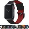 imageBARTON WATCH BANDS  Elite Silicone Watch Bands Compatible with Apple Watch Models  1 2 3 4 5 6 7 8 9 10 SE Ultra ampamp Ultra 2Black Top  Crimson Red Bottom Black PVD Hardware