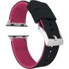 imageBARTON WATCH BANDS  Elite Silicone Watch Bands Compatible with Apple Watch Models  1 2 3 4 5 6 7 8 9 10 SE Ultra ampamp Ultra 2Black Top  Pink Bottom
