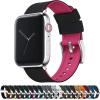 imageBARTON WATCH BANDS  Elite Silicone Watch Bands Compatible with Apple Watch Models  1 2 3 4 5 6 7 8 9 10 SE Ultra ampamp Ultra 2Black Top  Pink Bottom