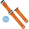 imageBARTON WATCH BANDS  Elite Silicone Watch Bands Compatible with Apple Watch Models  1 2 3 4 5 6 7 8 9 10 SE Ultra ampamp Ultra 2Black Top  Pumpkin Orange Bottom Black PVD Hardware