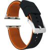 imageBARTON WATCH BANDS  Elite Silicone Watch Bands Compatible with Apple Watch Models  1 2 3 4 5 6 7 8 9 10 SE Ultra ampamp Ultra 2Black Top  Pumpkin Orange Bottom