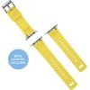 imageBARTON WATCH BANDS  Elite Silicone Watch Bands Compatible with Apple Watch Models  1 2 3 4 5 6 7 8 9 10 SE Ultra ampamp Ultra 2Black Top  Yellow Bottom