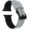 imageBARTON WATCH BANDS  Elite Silicone Watch Bands Compatible with Apple Watch Models  1 2 3 4 5 6 7 8 9 10 SE Ultra ampamp Ultra 2Cool Grey Top  Black Bottom Black PVD Hardware