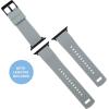 imageBARTON WATCH BANDS  Elite Silicone Watch Bands Compatible with Apple Watch Models  1 2 3 4 5 6 7 8 9 10 SE Ultra ampamp Ultra 2Cool Grey Top  Black Bottom Black PVD Hardware