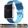 imageBARTON WATCH BANDS  Elite Silicone Watch Bands Compatible with Apple Watch Models  1 2 3 4 5 6 7 8 9 10 SE Ultra ampamp Ultra 2Flatwater Blue