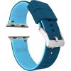 imageBARTON WATCH BANDS  Elite Silicone Watch Bands Compatible with Apple Watch Models  1 2 3 4 5 6 7 8 9 10 SE Ultra ampamp Ultra 2Flatwater Blue