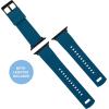 imageBARTON WATCH BANDS  Elite Silicone Watch Bands Compatible with Apple Watch Models  1 2 3 4 5 6 7 8 9 10 SE Ultra ampamp Ultra 2Flatwater Blue Black PVD Hardware