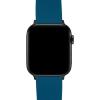 imageBARTON WATCH BANDS  Elite Silicone Watch Bands Compatible with Apple Watch Models  1 2 3 4 5 6 7 8 9 10 SE Ultra ampamp Ultra 2Flatwater Blue Black PVD Hardware