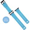 imageBARTON WATCH BANDS  Elite Silicone Watch Bands Compatible with Apple Watch Models  1 2 3 4 5 6 7 8 9 10 SE Ultra ampamp Ultra 2Flatwater Blue Black PVD Hardware