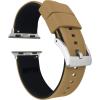 imageBARTON WATCH BANDS  Elite Silicone Watch Bands Compatible with Apple Watch Models  1 2 3 4 5 6 7 8 9 10 SE Ultra ampamp Ultra 2Khaki Tan Top  Black Bottom