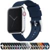imageBARTON WATCH BANDS  Elite Silicone Watch Bands Compatible with Apple Watch Models  1 2 3 4 5 6 7 8 9 10 SE Ultra ampamp Ultra 2Navy Blue
