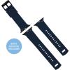 imageBARTON WATCH BANDS  Elite Silicone Watch Bands Compatible with Apple Watch Models  1 2 3 4 5 6 7 8 9 10 SE Ultra ampamp Ultra 2Navy Blue Black PVD Hardware