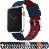 imageBARTON WATCH BANDS  Elite Silicone Watch Bands Compatible with Apple Watch Models  1 2 3 4 5 6 7 8 9 10 SE Ultra ampamp Ultra 2Navy Blue Top  Crimson Red Bottom