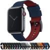 imageBARTON WATCH BANDS  Elite Silicone Watch Bands Compatible with Apple Watch Models  1 2 3 4 5 6 7 8 9 10 SE Ultra ampamp Ultra 2Navy Blue Top  Crimson Red Bottom Black PVD Hardware