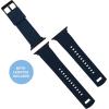 imageBARTON WATCH BANDS  Elite Silicone Watch Bands Compatible with Apple Watch Models  1 2 3 4 5 6 7 8 9 10 SE Ultra ampamp Ultra 2Navy Blue Top  Crimson Red Bottom Black PVD Hardware