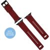 imageBARTON WATCH BANDS  Elite Silicone Watch Bands Compatible with Apple Watch Models  1 2 3 4 5 6 7 8 9 10 SE Ultra ampamp Ultra 2Navy Blue Top  Crimson Red Bottom Black PVD Hardware