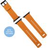 imageBARTON WATCH BANDS  Elite Silicone Watch Bands Compatible with Apple Watch Models  1 2 3 4 5 6 7 8 9 10 SE Ultra ampamp Ultra 2Pumpkin Orange Top  Black Bottom Black PVD Hardware
