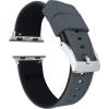 imageBARTON WATCH BANDS  Elite Silicone Watch Bands Compatible with Apple Watch Models  1 2 3 4 5 6 7 8 9 10 SE Ultra ampamp Ultra 2Smoke Grey Top  Black Bottom