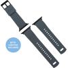 imageBARTON WATCH BANDS  Elite Silicone Watch Bands Compatible with Apple Watch Models  1 2 3 4 5 6 7 8 9 10 SE Ultra ampamp Ultra 2Smoke Grey Top  Mint Green Bottom Black PVD Hardware