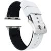 imageBARTON WATCH BANDS  Elite Silicone Watch Bands Compatible with Apple Watch Models  1 2 3 4 5 6 7 8 9 10 SE Ultra ampamp Ultra 2White Top  Black Bottom