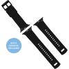 imageBARTON WATCH BANDS  Elite Silicone Watch Bands Compatible with Apple Watch Models  1 2 3 4 5 6 7 8 9 10 SE Ultra ampamp Ultra 2White Top  Black Bottom Black PVD Hardware
