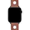 imageBARTON WATCH BANDS  Horween Leather Watch Bands Compatible with Apple Watch Models  1 2 3 4 5 6 7 8 9 10 SE Ultra ampamp Ultra 2Caramel Brown Rally Style  Black PVD Hardware