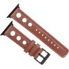 imageBARTON WATCH BANDS  Horween Leather Watch Bands Compatible with Apple Watch Models  1 2 3 4 5 6 7 8 9 10 SE Ultra ampamp Ultra 2Caramel Brown Rally Style  Black PVD Hardware
