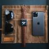 imageBARTON WATCH BANDS  Horween Leather Watch Bands Compatible with Apple Watch Models  1 2 3 4 5 6 7 8 9 10 SE Ultra ampamp Ultra 2Chocolate Brown Racing Style