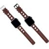 imageBARTON WATCH BANDS  Horween Leather Watch Bands Compatible with Apple Watch Models  1 2 3 4 5 6 7 8 9 10 SE Ultra ampamp Ultra 2Chocolate Brown Rally Style  Black PVD Hardware
