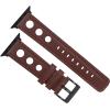imageBARTON WATCH BANDS  Horween Leather Watch Bands Compatible with Apple Watch Models  1 2 3 4 5 6 7 8 9 10 SE Ultra ampamp Ultra 2Chocolate Brown Rally Style  Black PVD Hardware