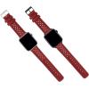imageBARTON WATCH BANDS  Horween Leather Watch Bands Compatible with Apple Watch Models  1 2 3 4 5 6 7 8 9 10 SE Ultra ampamp Ultra 2Crimson Red Racing Style