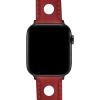 imageBARTON WATCH BANDS  Horween Leather Watch Bands Compatible with Apple Watch Models  1 2 3 4 5 6 7 8 9 10 SE Ultra ampamp Ultra 2Crimson Red Rally Style  Black PVD Hardware