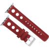 imageBARTON WATCH BANDS  Horween Leather Watch Bands Compatible with Apple Watch Models  1 2 3 4 5 6 7 8 9 10 SE Ultra ampamp Ultra 2Crimson Red Rally Style