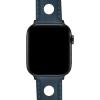 imageBARTON WATCH BANDS  Horween Leather Watch Bands Compatible with Apple Watch Models  1 2 3 4 5 6 7 8 9 10 SE Ultra ampamp Ultra 2Navy Blue Rally Style  Black PVD Hardware