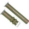 imageBARTON WATCH BANDS  Military Style Nylon Watch Bands Compatible with Apple Watch Models  1 2 3 4 5 6 7 8 9 10 SE Ultra ampamp Ultra 2Army Green  Crimson Red Stainless Hardware