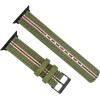 imageBARTON WATCH BANDS  Military Style Nylon Watch Bands Compatible with Apple Watch Models  1 2 3 4 5 6 7 8 9 10 SE Ultra ampamp Ultra 2Army Green  Crimson Red Black Hardware